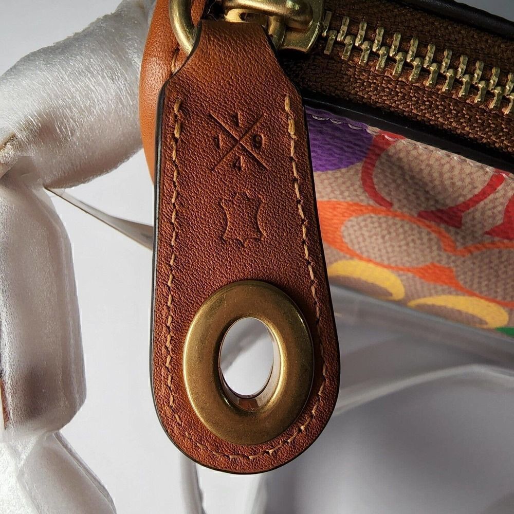 COACH SWINGER Pride Crossbody Shoulder Rainbow Signature Canvas CA100 NWT - Picture 4 of 9